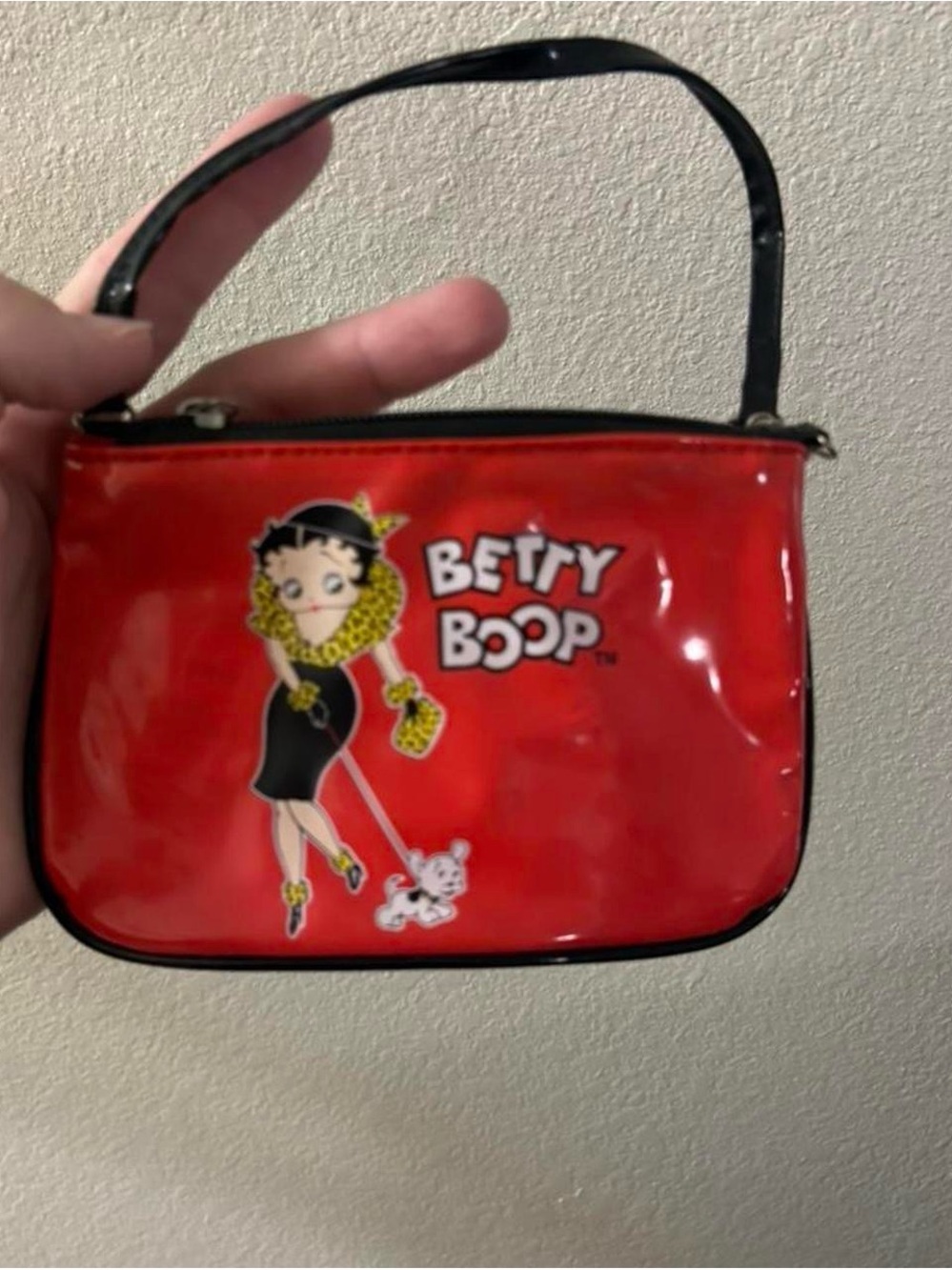 Betty Boop Red Patent Mini wrist Bag